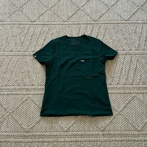 Figs Forest Green Scrub top